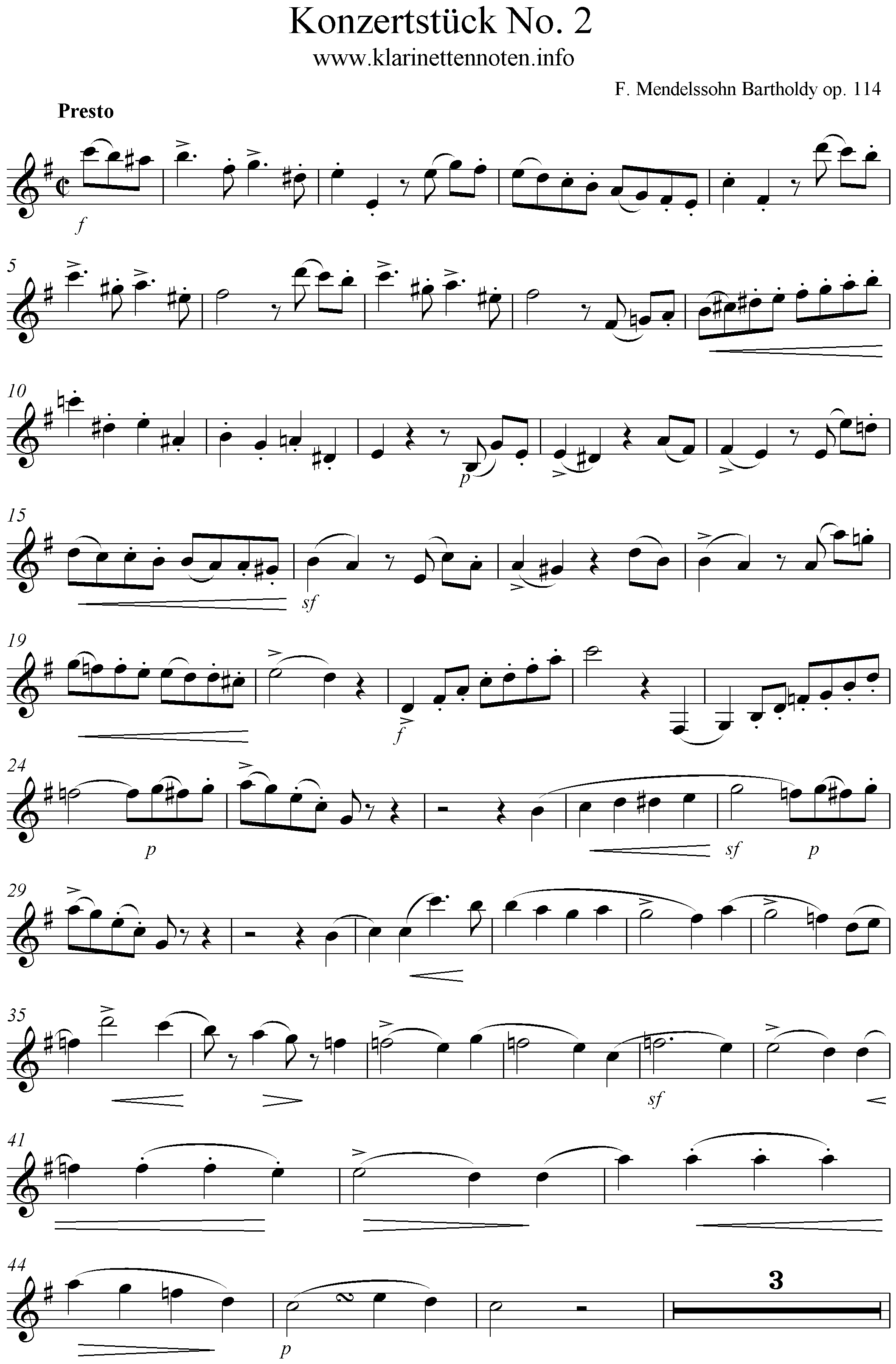 Konzertstück  No2Mendelssohn bartholdy